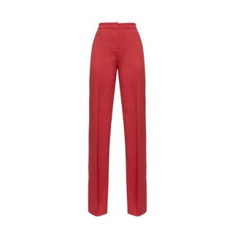 Pantalone PINTO, di Pinko, da donna, colore rosso. Modello gamba dritta ed ampio, con chiusura con zip e pince. Vestibilità regolare. 
