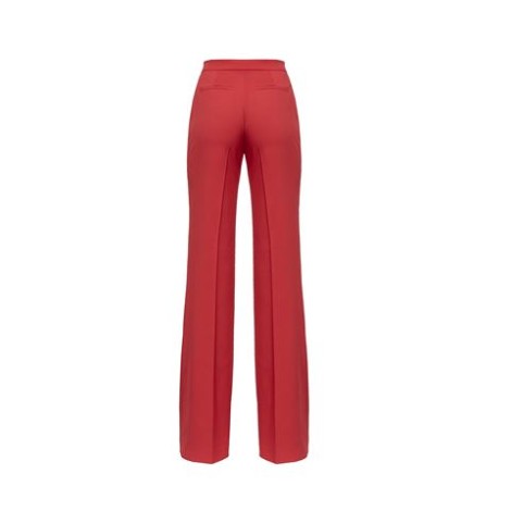 Pantalone PINTO, di Pinko, da donna, colore rosso. Modello gamba dritta ed ampio, con chiusura con zip e pince. Vestibilità regolare. 