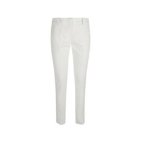 Pantalone di Ermanno Firenze, da donna, colore bianco. Modello aderente, tinta unita. 