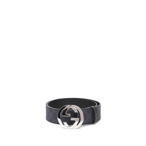 Gucci `Gg Supreme` Belt With `G` Buckle