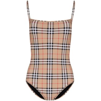 Burberry `Delia` `Check` One-Piece Swimsuit