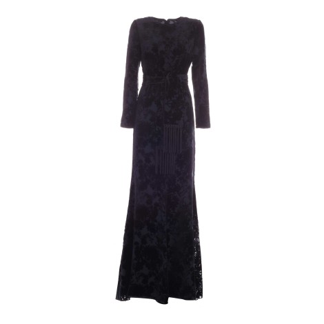 Max Mara - Velvet dévoré dress Blue