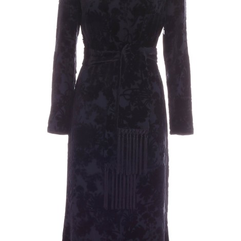 Max Mara - Velvet dévoré dress Blue