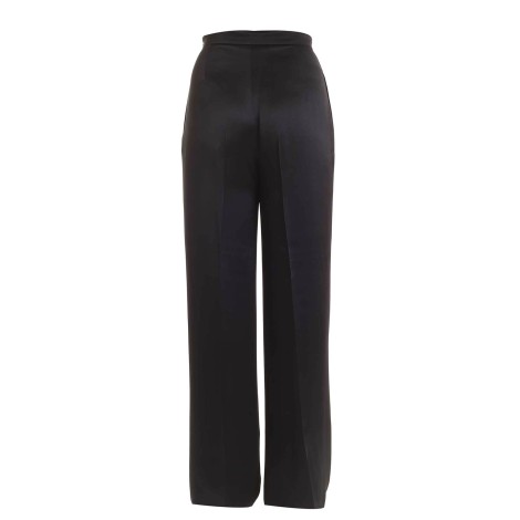 Max Mara - Silk satin trousers Black