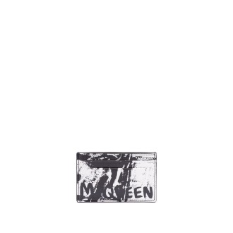 Alexander McQueen `Jacket Printed Iris` Card Holder