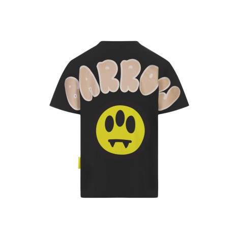 BARROW T-Shirt Nera Con Stampa Logo Fronte e Retro