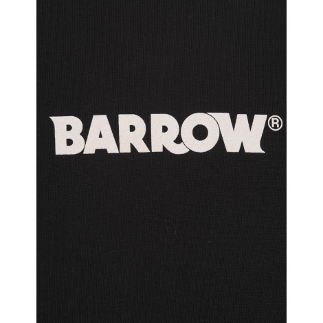 BARROW T-Shirt Nera Con Stampa Logo Fronte e Retro