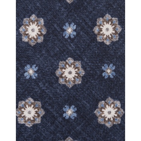 KITON Cravatta Blu Navy Con Pattern A Fiori