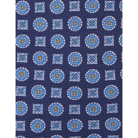 KITON Cravatta Blu e Con Micro Pattern