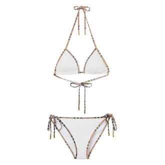 Burberry `Check Detail` `Mata` Triangle Bikini