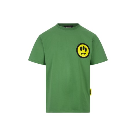 T-Shirt verde Con Logo e Lettering Fronte e Retro
