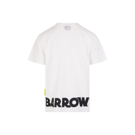 T-Shirt Bianca Con Logo e Lettering Fronte e Retro