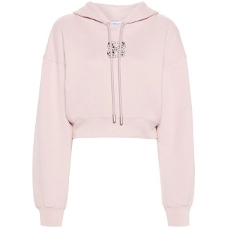 Off White `Bling Leaves S Arrow` Cropped Hoodie 