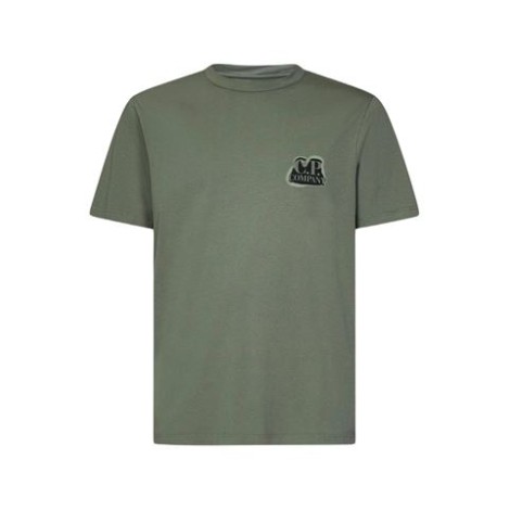 T-shirt di C.P Company, da uomo, colore verde. Modello girocollo e  maniche corte. Logo petto e sul retro stampa. 