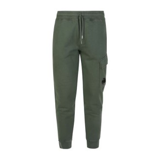 Pantalone di C.P. Company, da uomo, colore verde. Modello cargo e coulisse alla vita. 
