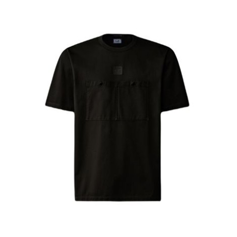 T-shirt di C.P. Company da uomo, colore  nero. Modello girocollo e maniche corte. Tinta unita con taschino. 