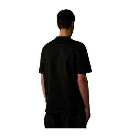 T-shirt di C.P. Company da uomo, colore  nero. Modello girocollo e maniche corte. Tinta unita con taschino. 