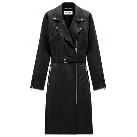Saint Laurent Leather Coat