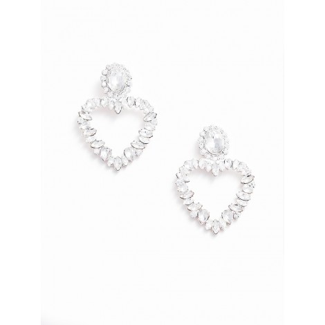 Self-Portrait Crystal Heart Earrings