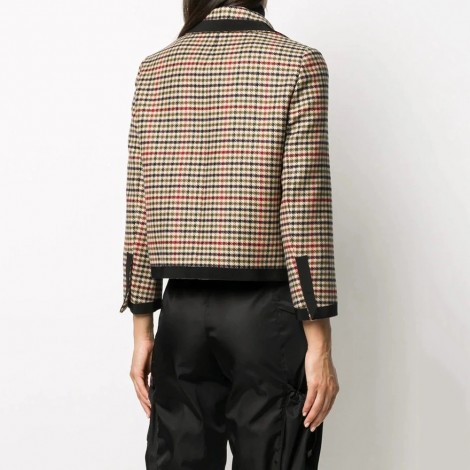 cropped checkered jacket