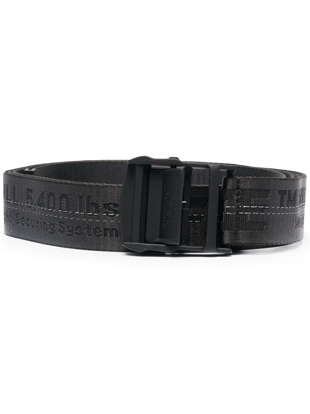 off white industrial belt black