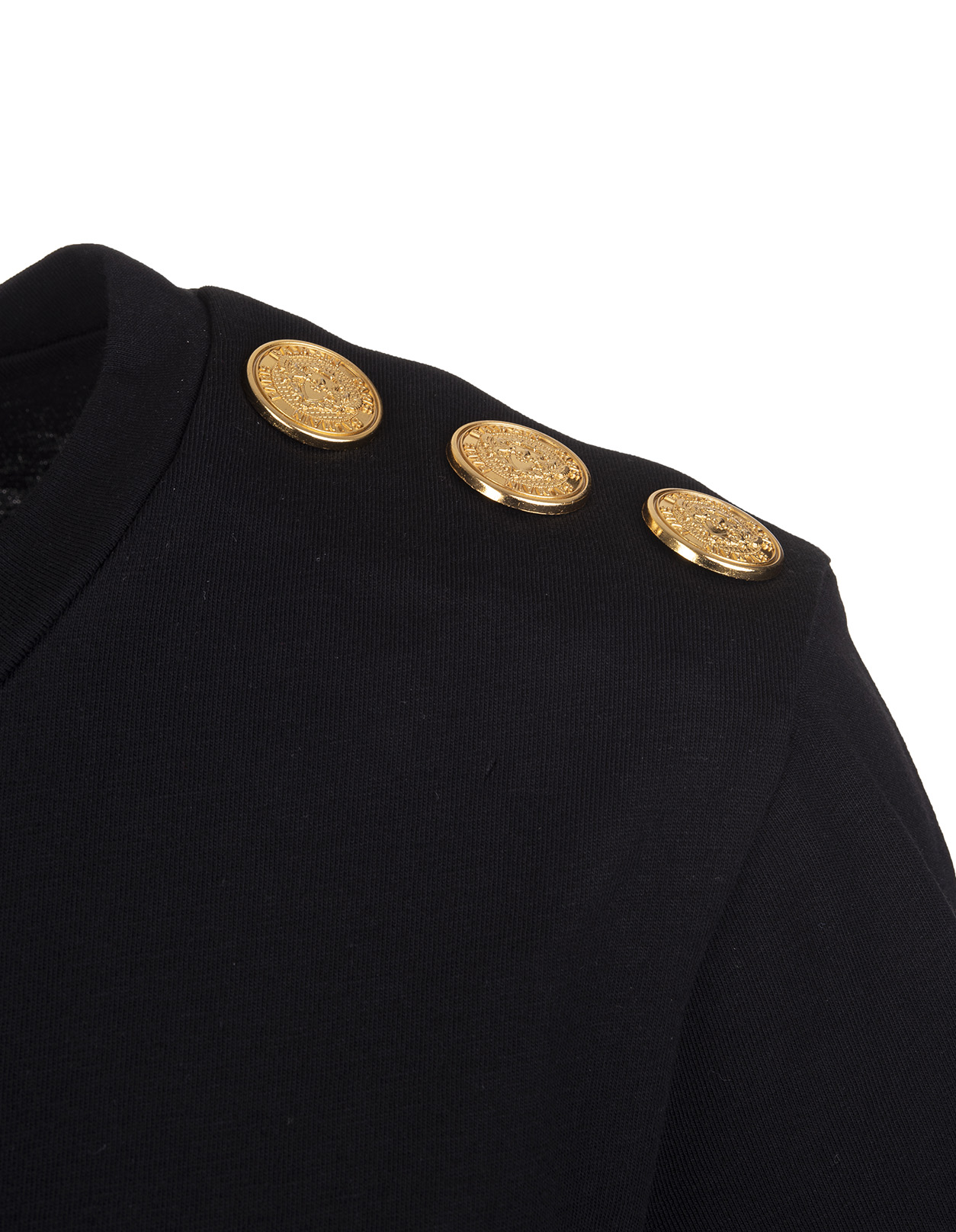 dechifrere Kent Uensartet BALMAIN Woman Black and Gold Logo T-Shirt With Buttons | SHOPenauer