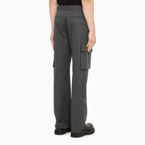 white wide leg cargo pants