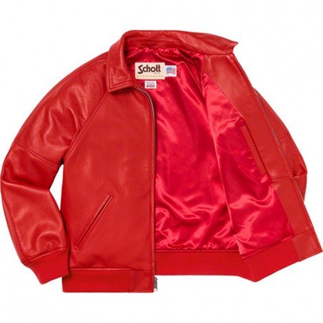 supreme leather varsity jacket