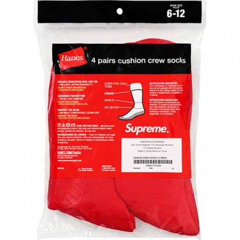 supreme red socks