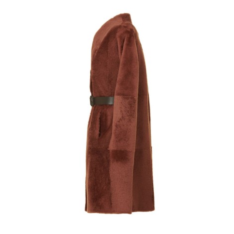 Sophisticated Cape-vest, With Kimono Collar, Earthenware Color