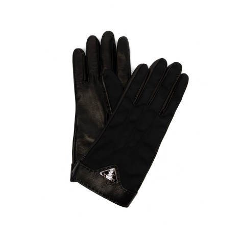 Black Prada Re-Nylon gloves in recycled fabric