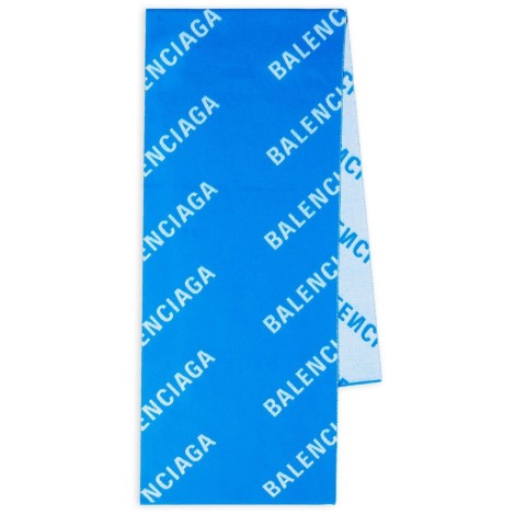 Balenciaga double-face monogram scarf in wool and cashmere