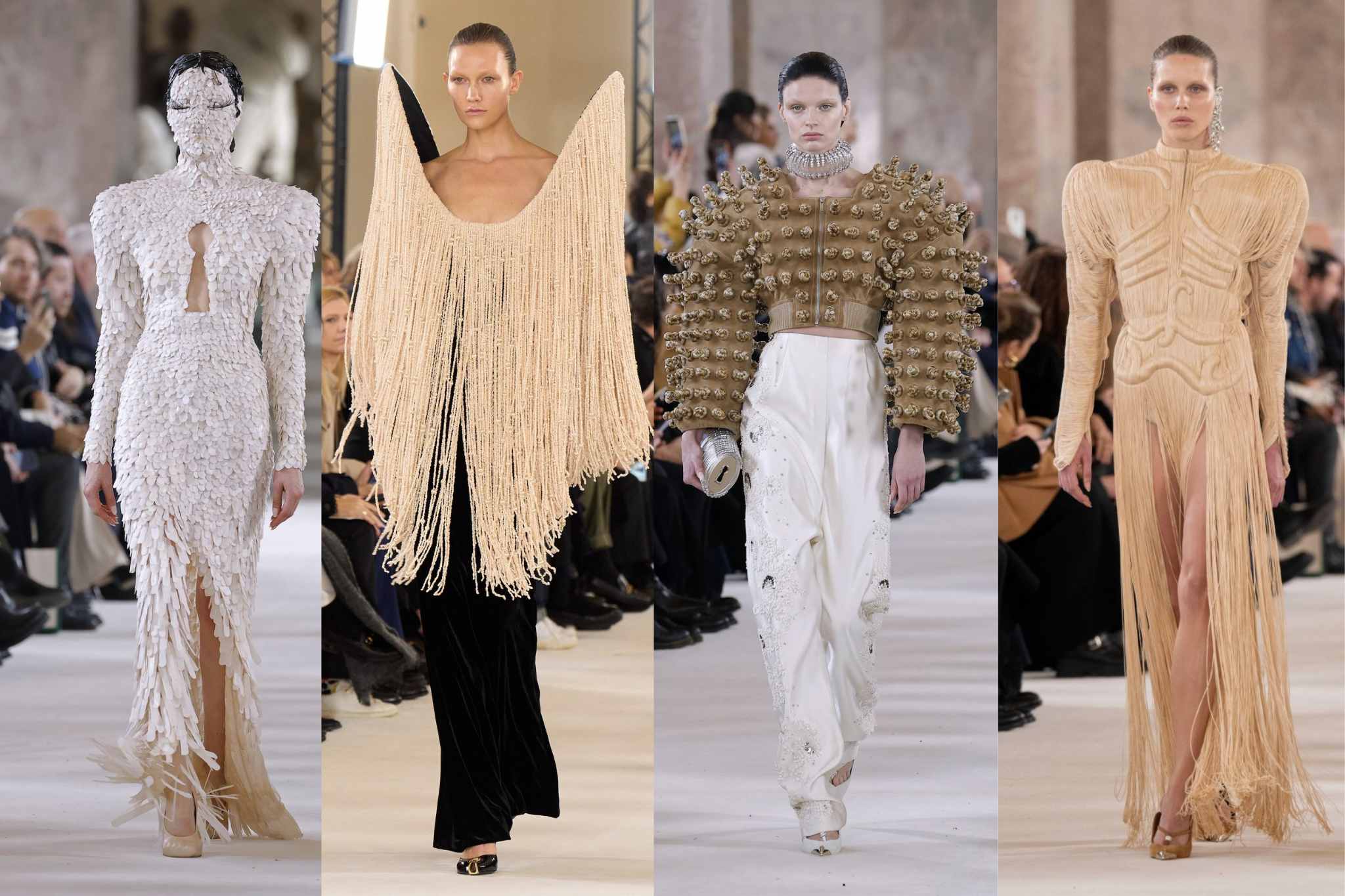 Creazione futuristica di Daniel Roseberry per la couture Schiaparelli