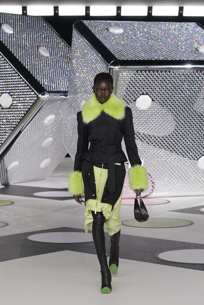 Giant dice on the set of Ib Kamara's Off-White show