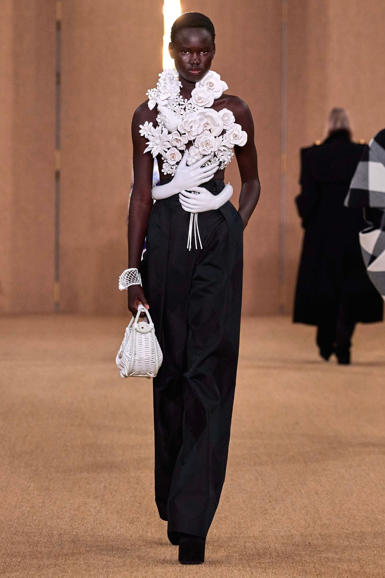 Balmain ceramic bustier shaped like a bouquet of flowers