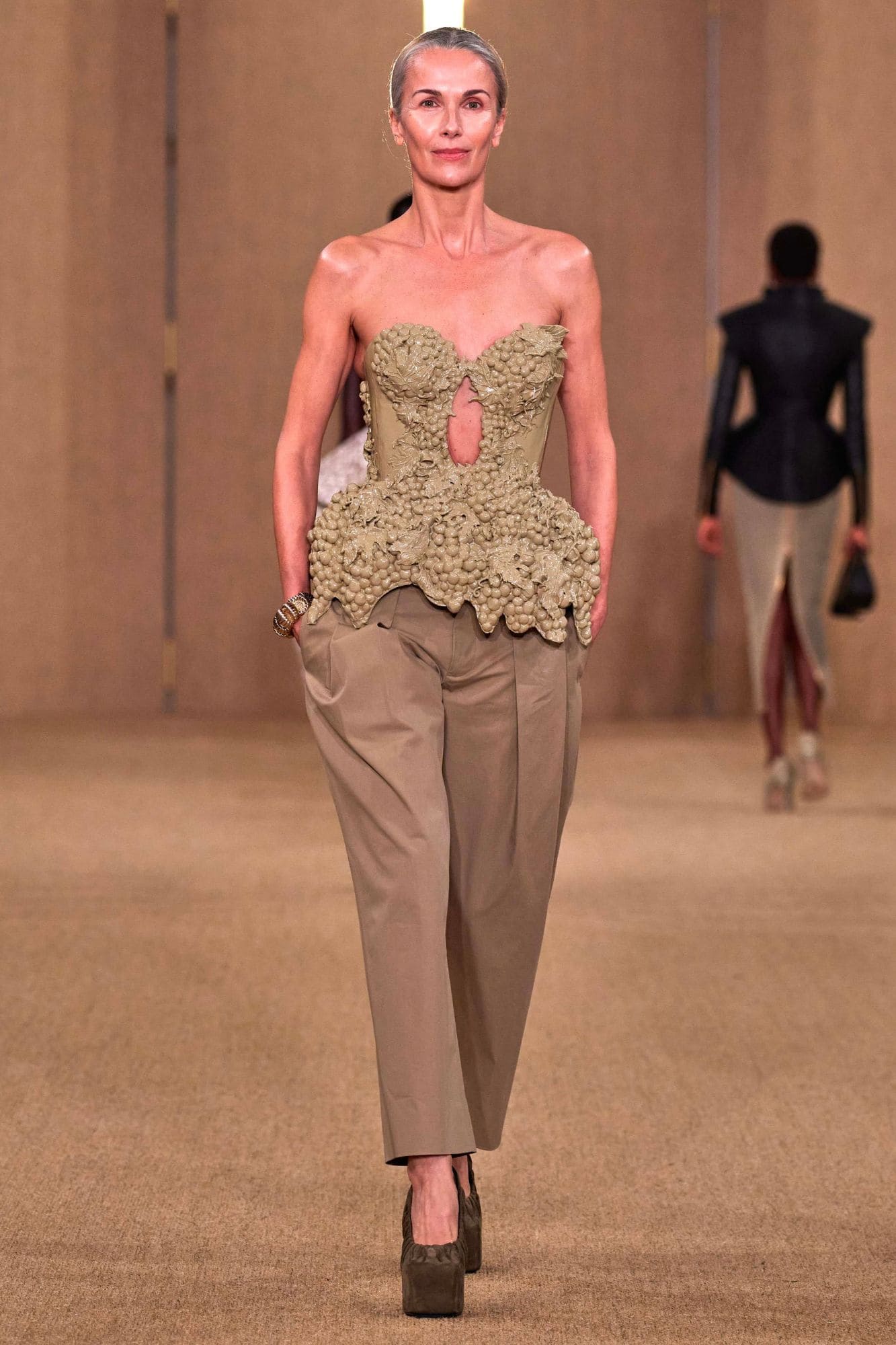Inclusive casting of models at the Balmain show in Paris