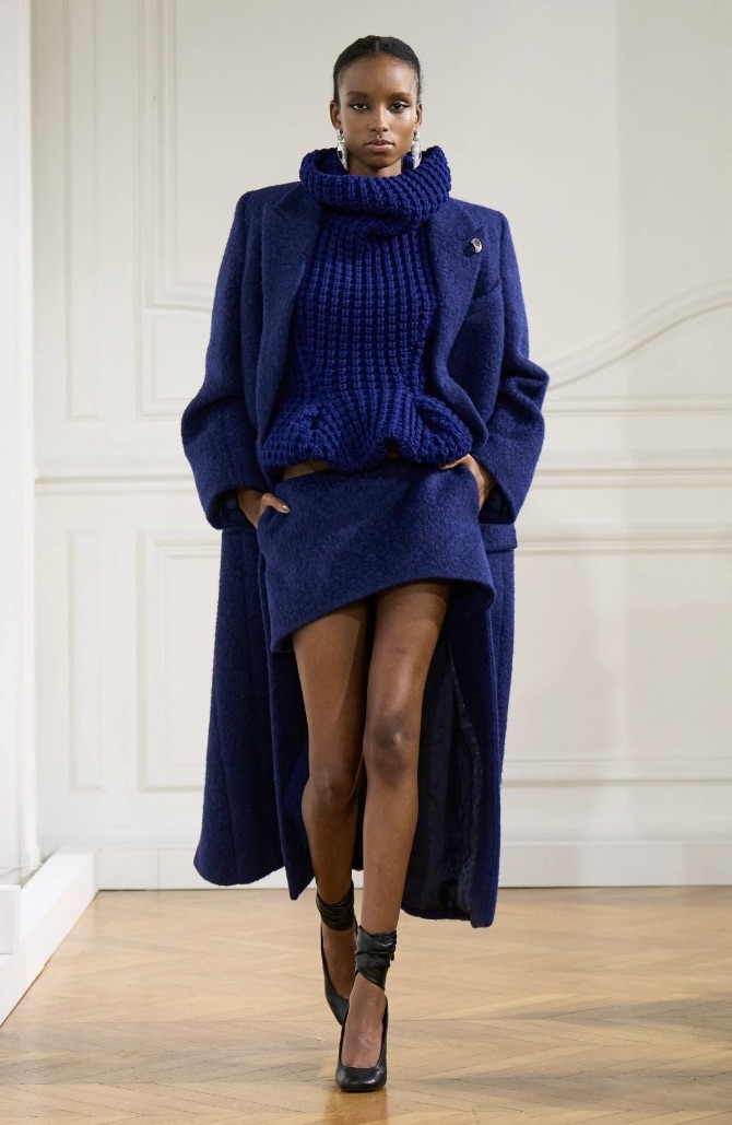Draped Givenchy dress on the runway in Paris