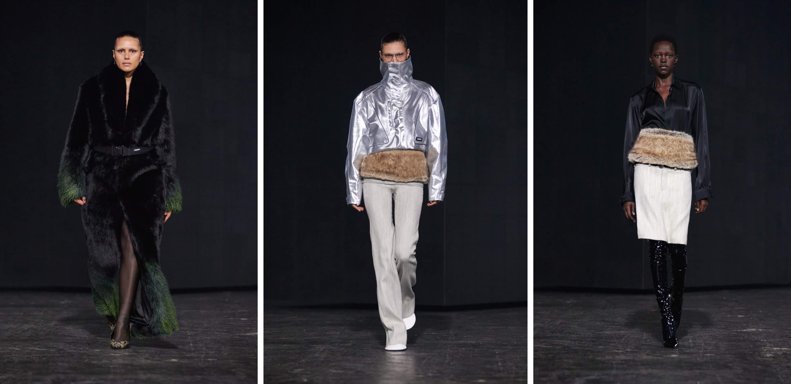 A spaceship by Coperni has landed in a film studio outside Paris, to present the new futuristic collection Fall Winter 2024 2025