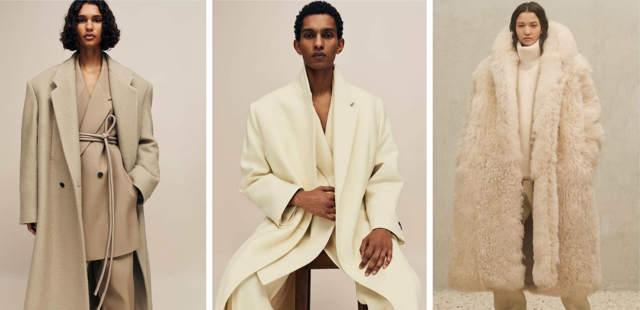 Neutral-tone coat from the Fear of God FW24 collection