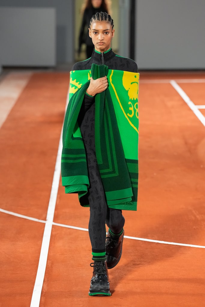 Lacoste Fall-Winter 2024/25 runway show on the Roland-Garros court