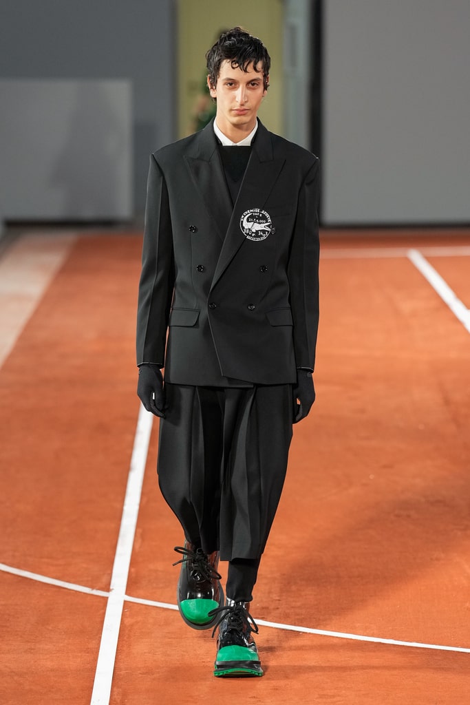 Tweed coat from the Lacoste FW 2024/25 collection at Roland-Garros