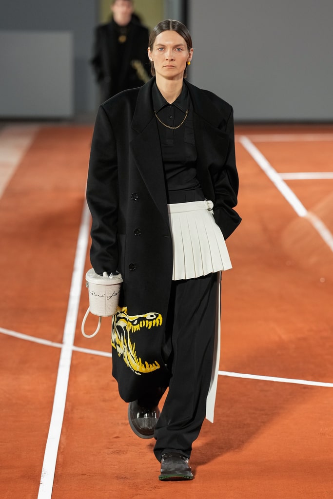 Pelagia Kolotouros takes her bow after the Lacoste show at Roland-Garros