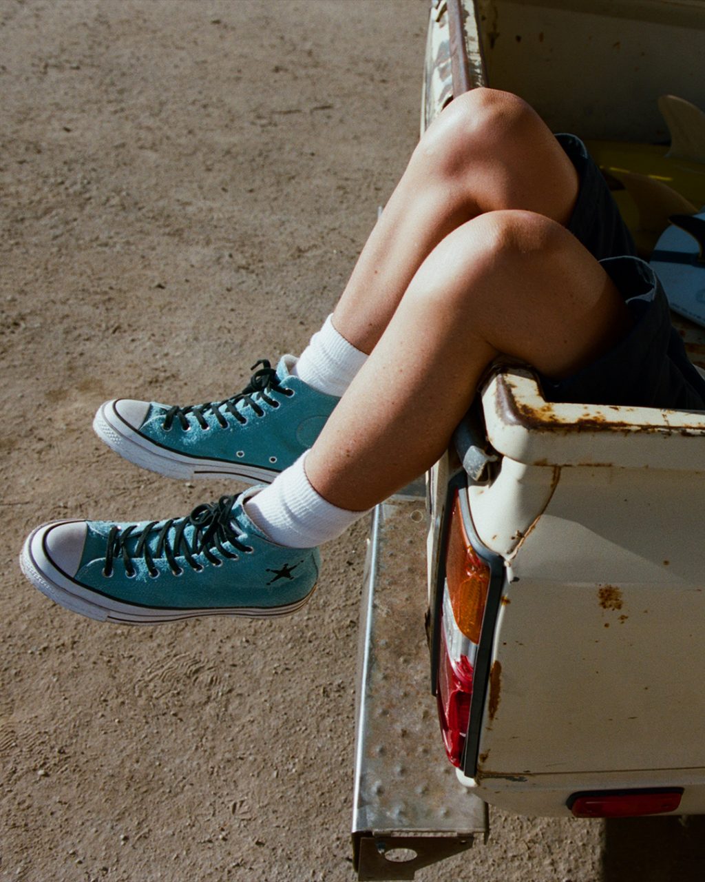 Graphics and stone-washed jeans from the Stüssy x David Carson collab