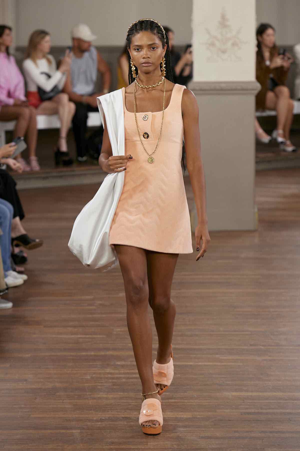 Peach Fuzz toned look on the Missoni spring summer 2024 runway