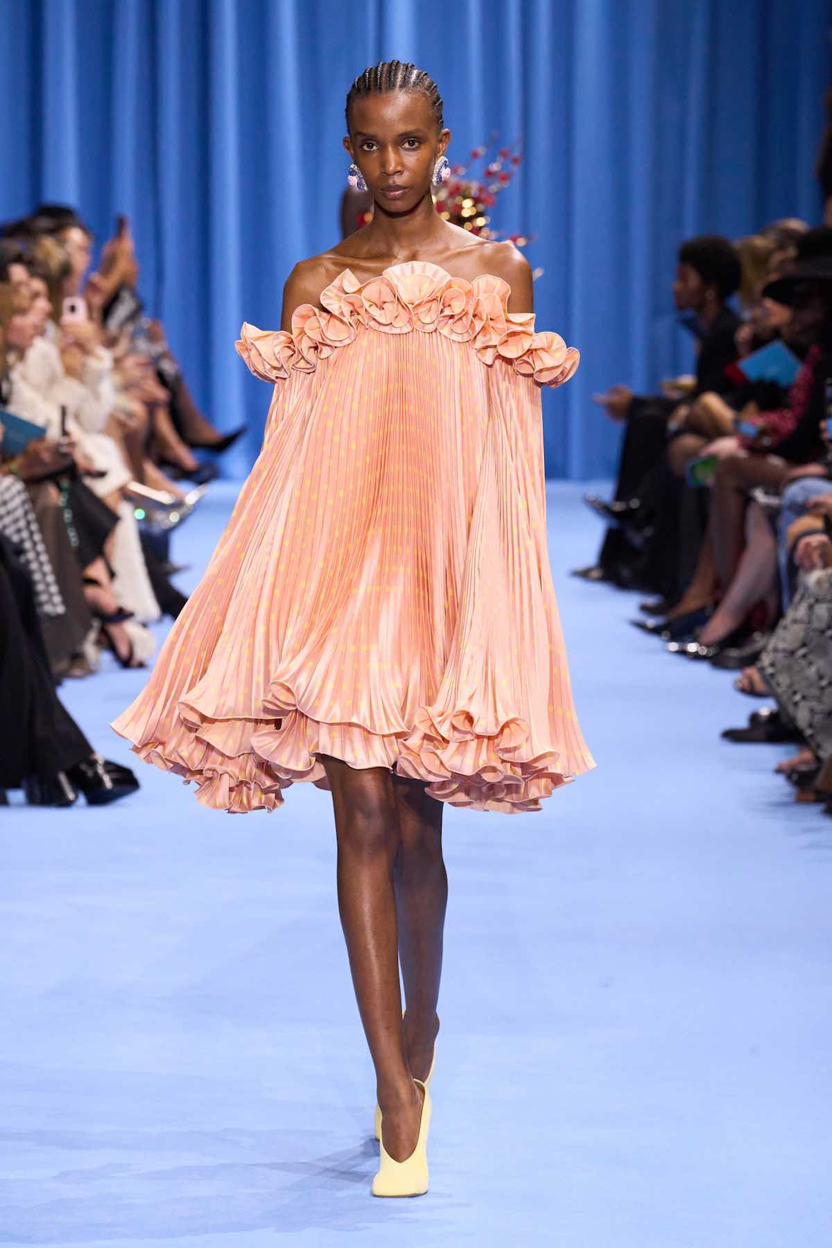 Peach Fuzz outfit on the Patou spring summer 2024 catwalk