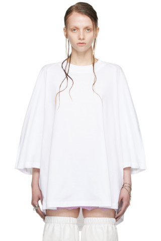 White jersey T-shirt from Jean Paul Gaultier x Shayne Oliver