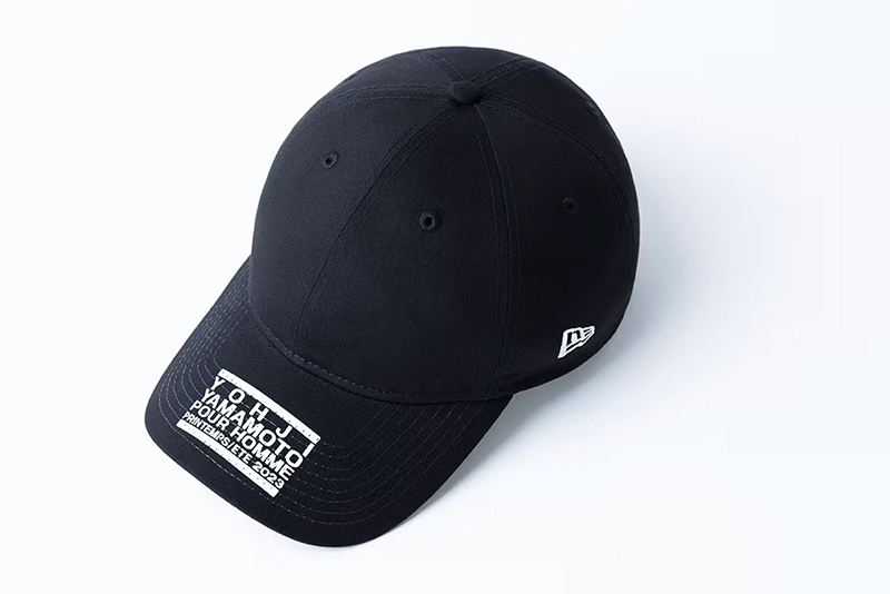 Black and white pieces from the unisex Yohji Yamamoto x New Era collection