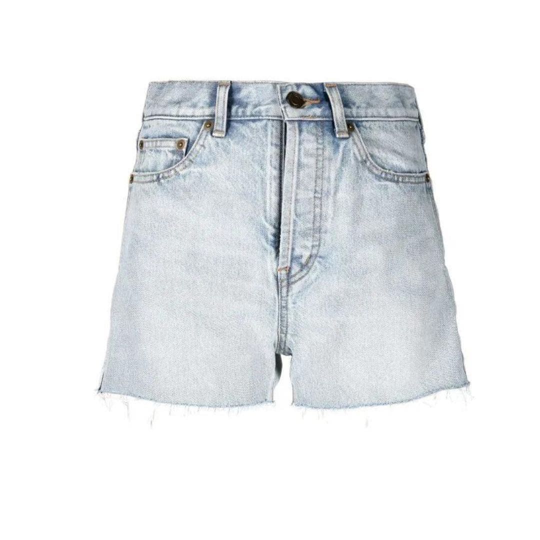 Pantaloncini di jeans di lusso dal tocco rock chic