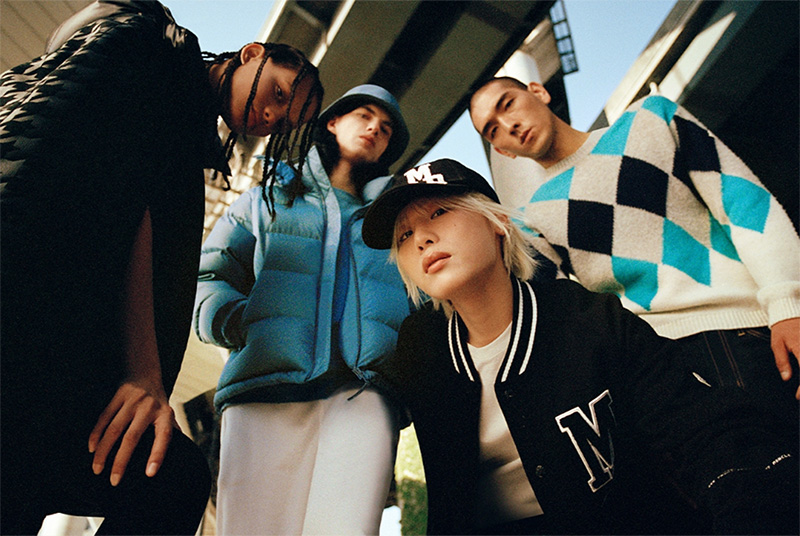 Moncler x FRGMT pieces with reinterpreted archive graphic motifs