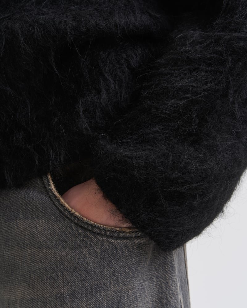 Séfr FW26, Haru Sweater in alpaca nera (uomo)